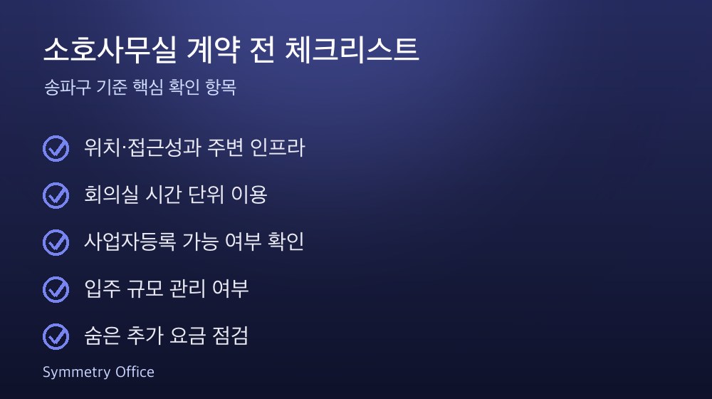 소호사무실 계약 체크리스트